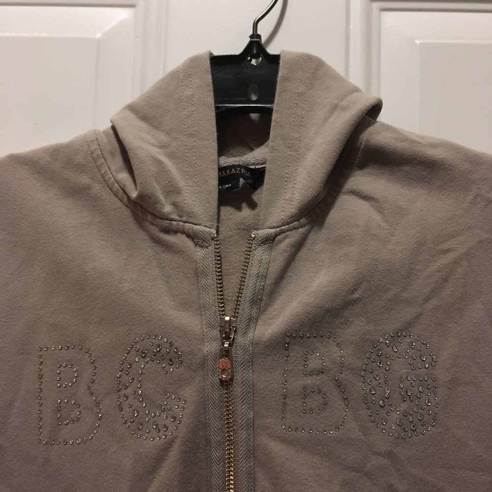 BCBG MaxAzria Rhinestone Hoody